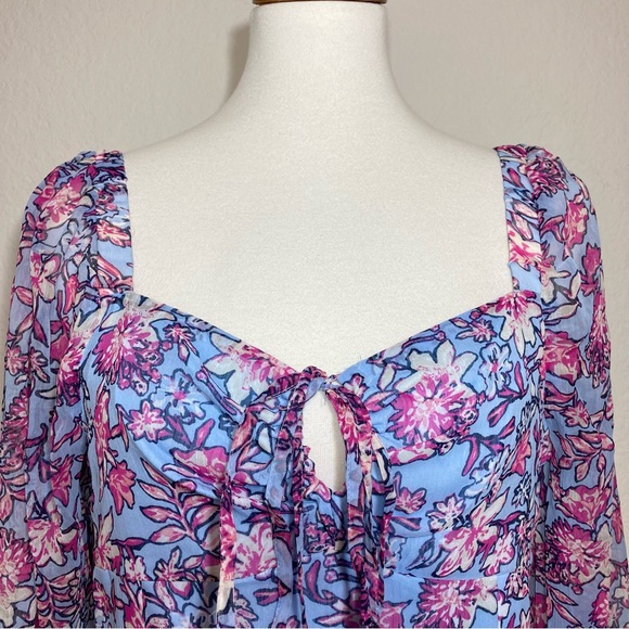 NWT FRENCH CONNECTION Women’s Hallie Peplum Smocked Back Halter Top Size Large - Picture 4 of 16